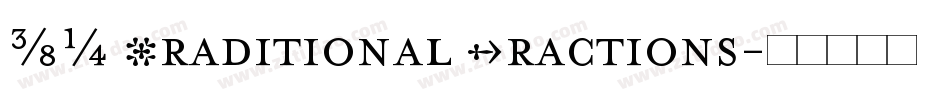 KG Traditional Fractions字体转换